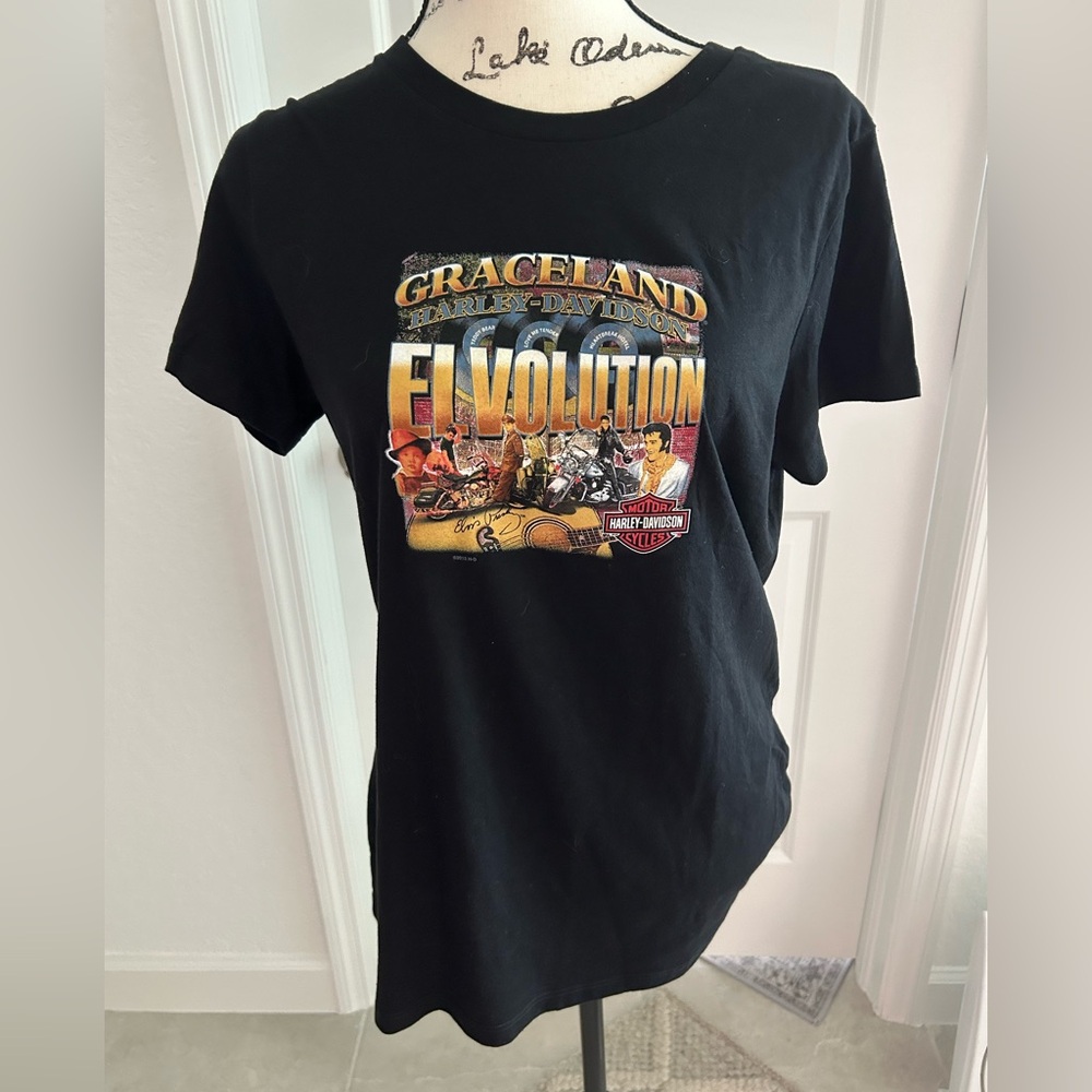 Harley-Davidson Black Graceland Evolution Graphic Tee